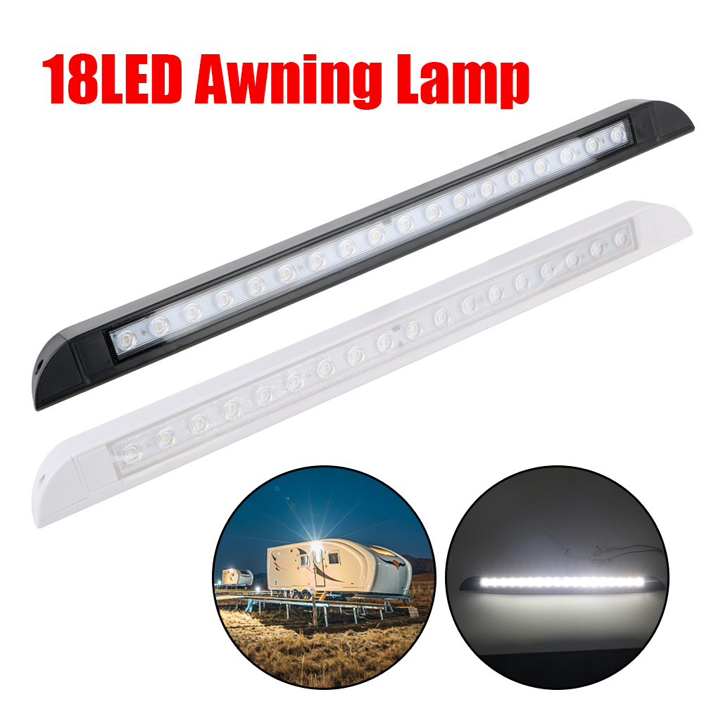 18 LED オーニングランプ 12-28 V 6000 k RV キャラバン用内壁ランプ屋外キャンプ照明機器トレーラー外装ランプ