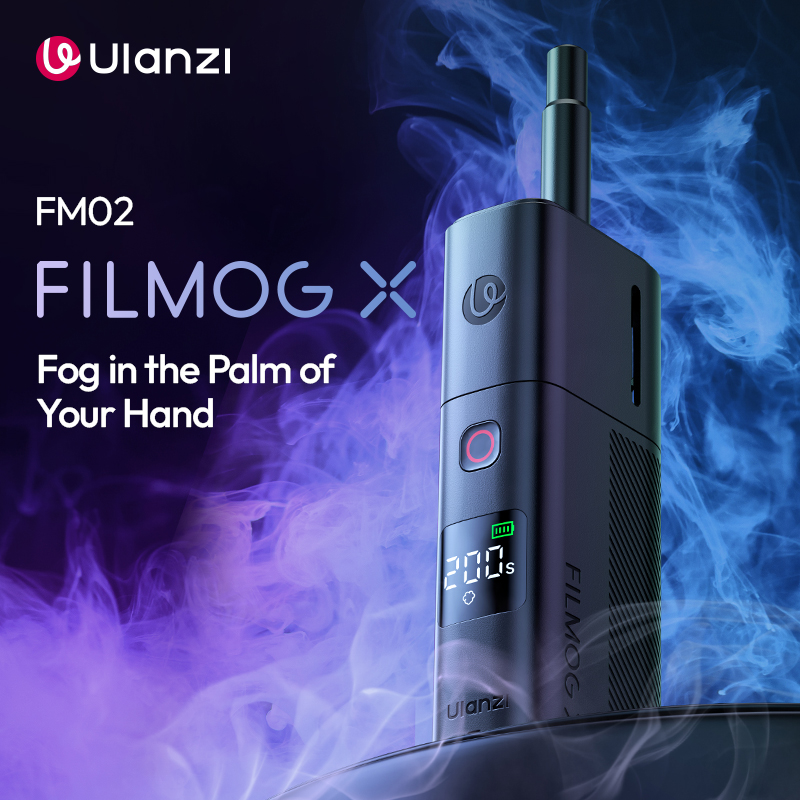 Ulanzi FM02 FILMOG X 30W ポータブルスモークマシン リアルタイム表示 Type-C 充電 写真ビデオ撮影 ステージエフェクト用
