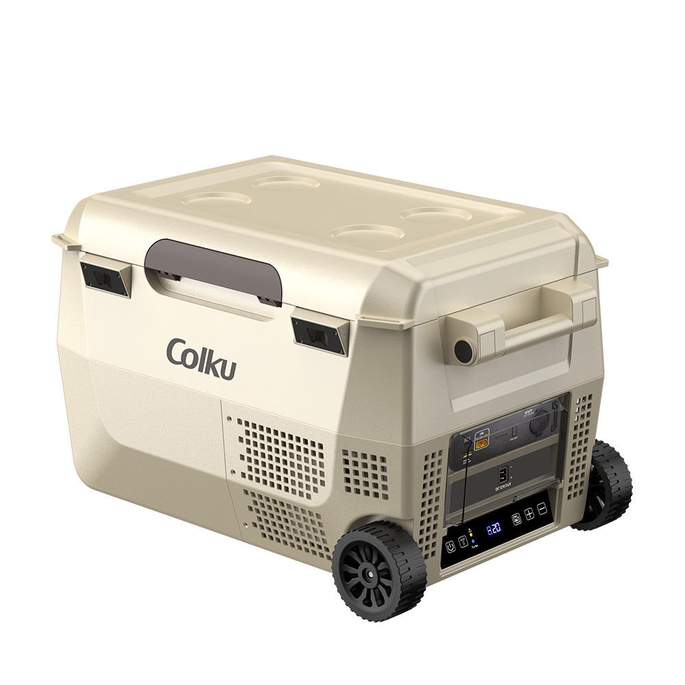 COLKU GC26E Portable Electric 12V 24V Compressor 26L Dual-Zone Camping Car Refrigerator Freezer Car Fridge