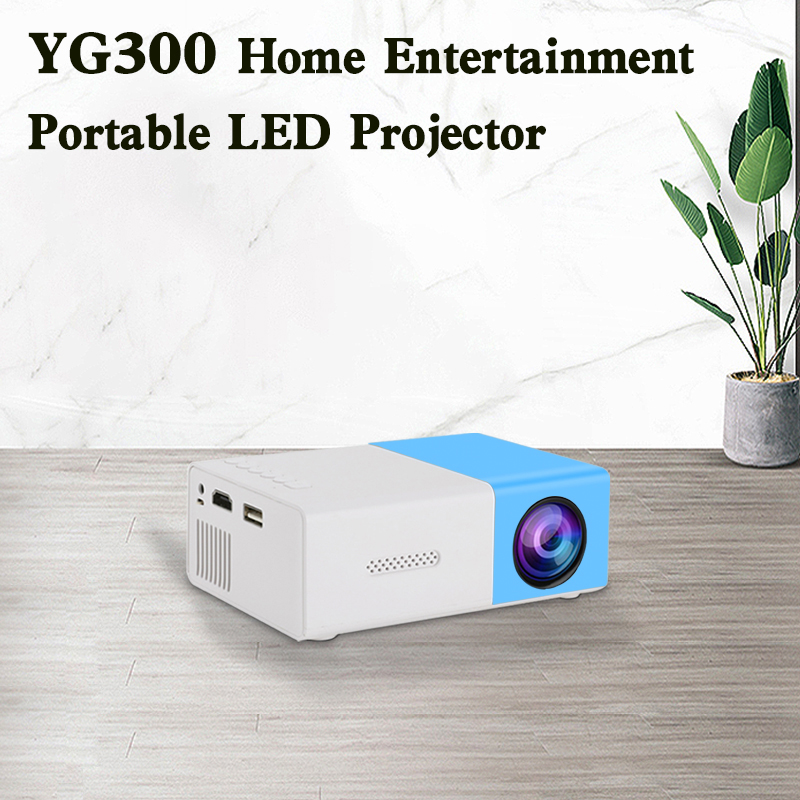 YG300 内蔵スピーカー、高解像度 1080P をサポート、ハンドヘルド ミニ エンターテイメント ポータブル ホーム LED プロジェクター