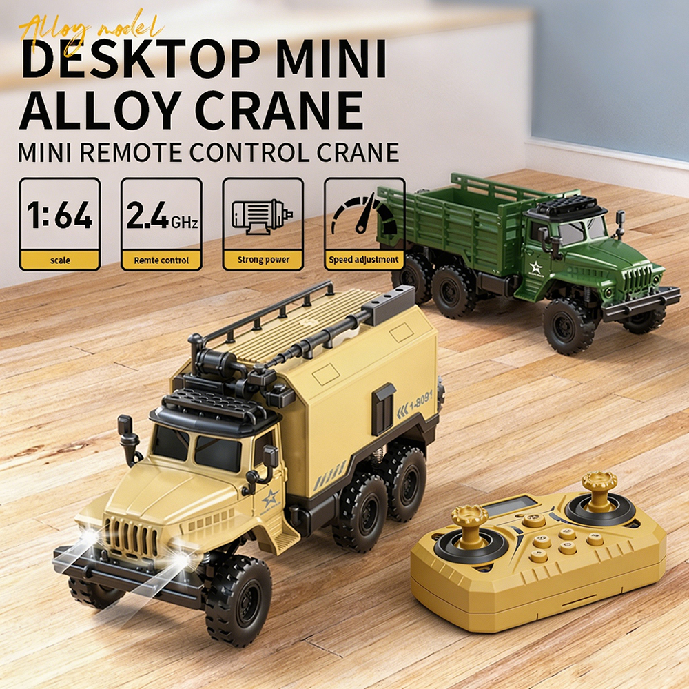 1:64 合金 RC トラック 2.4GHz ミニ 6 輪駆動トランスポーターカー、子供用電動リモートコントロール車両、ホリデーギフトおもちゃ