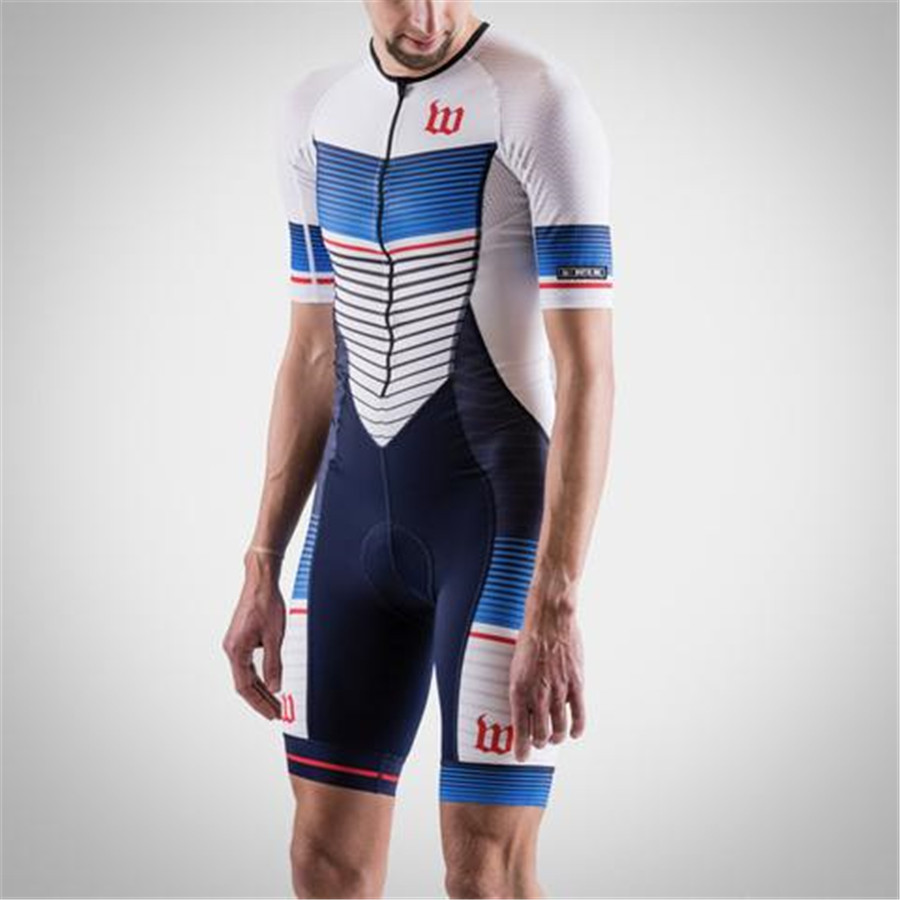 Wattie Ink Men's Triathlon Jersey Suit Bike Kit Cycling MTB Skinsuit Speed Suit Jumpsuit One-Piece Suit Bodysuit Chrono Ciclismo