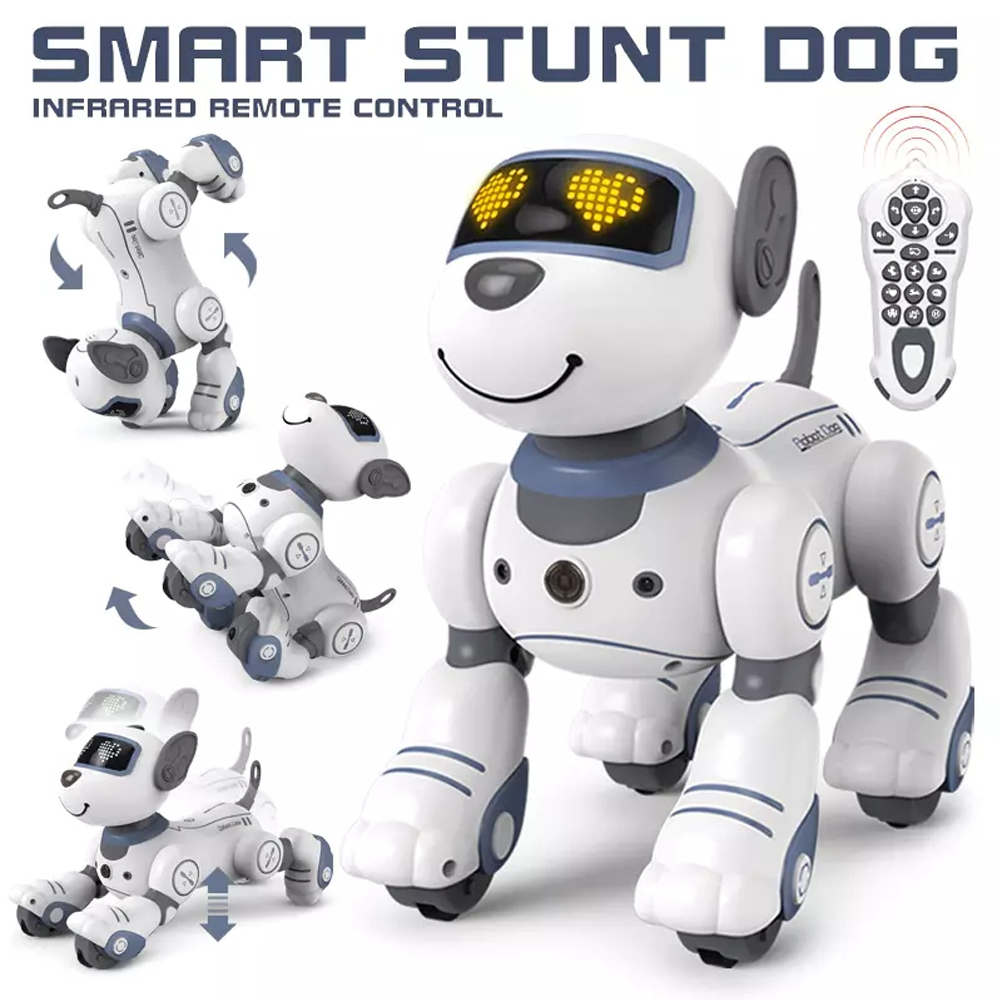 インテリジェントロボット犬リモコン電子歌うダンスフォロースマートインタラクティブスタント音楽玩具プログ​​ラマブル子犬子供ギフト