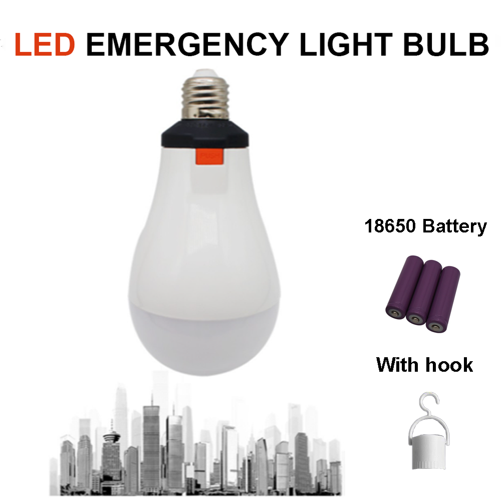 LED 自動充電非常用電球家庭用停電バックアップライト省エネ 18650 バッテリー屋外キャンプ充電式