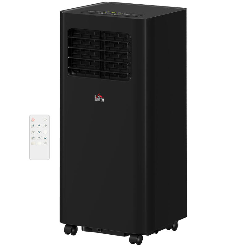 HOMCOM 10000 BTU モバイル エアコン、441 平方メートルフィート、除湿器付き AC ユニット、スリープ、24 時間タイマー オン/オフ、ウィンドウ キット、ブラック