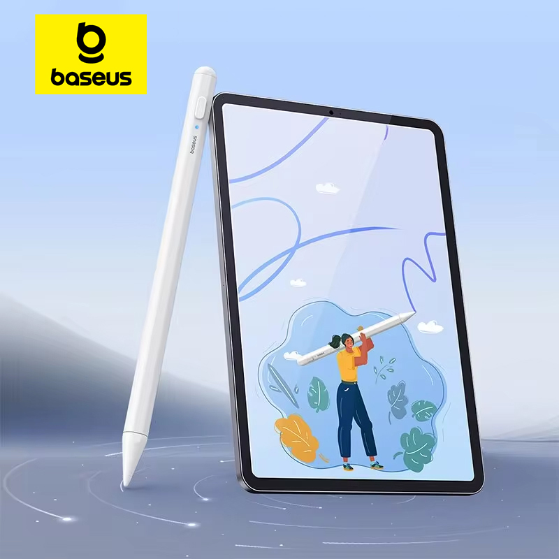 Baseus スタイラス Lite LED 付き Apple Pencil iPad パームリジェクション磁気デザインタッチペンタブレット用 iPad Pro 2018-2023