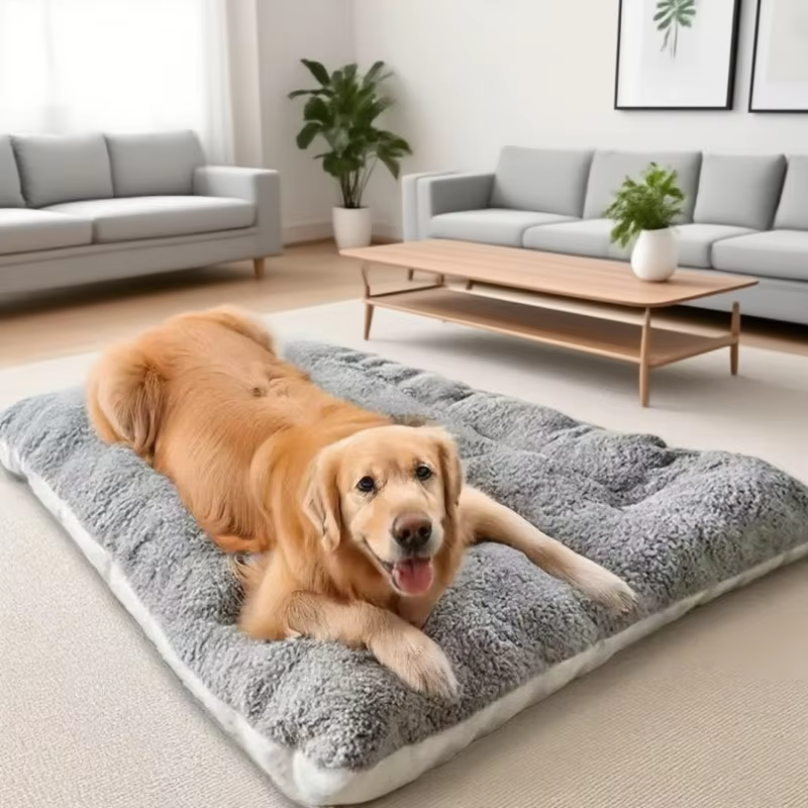 特大ぬいぐるみ犬ベッドソファ肥厚スーパーソフトポリエステルペットマット犬クレートマットベッド用小中大犬ベッド