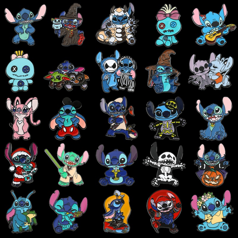 Disney Stitch Lapel Pins for Backpack Accessories Cartoon Lilo & Stitch Enamel Brooch Jacket Badge for Kids Cute Jewelry Gifts