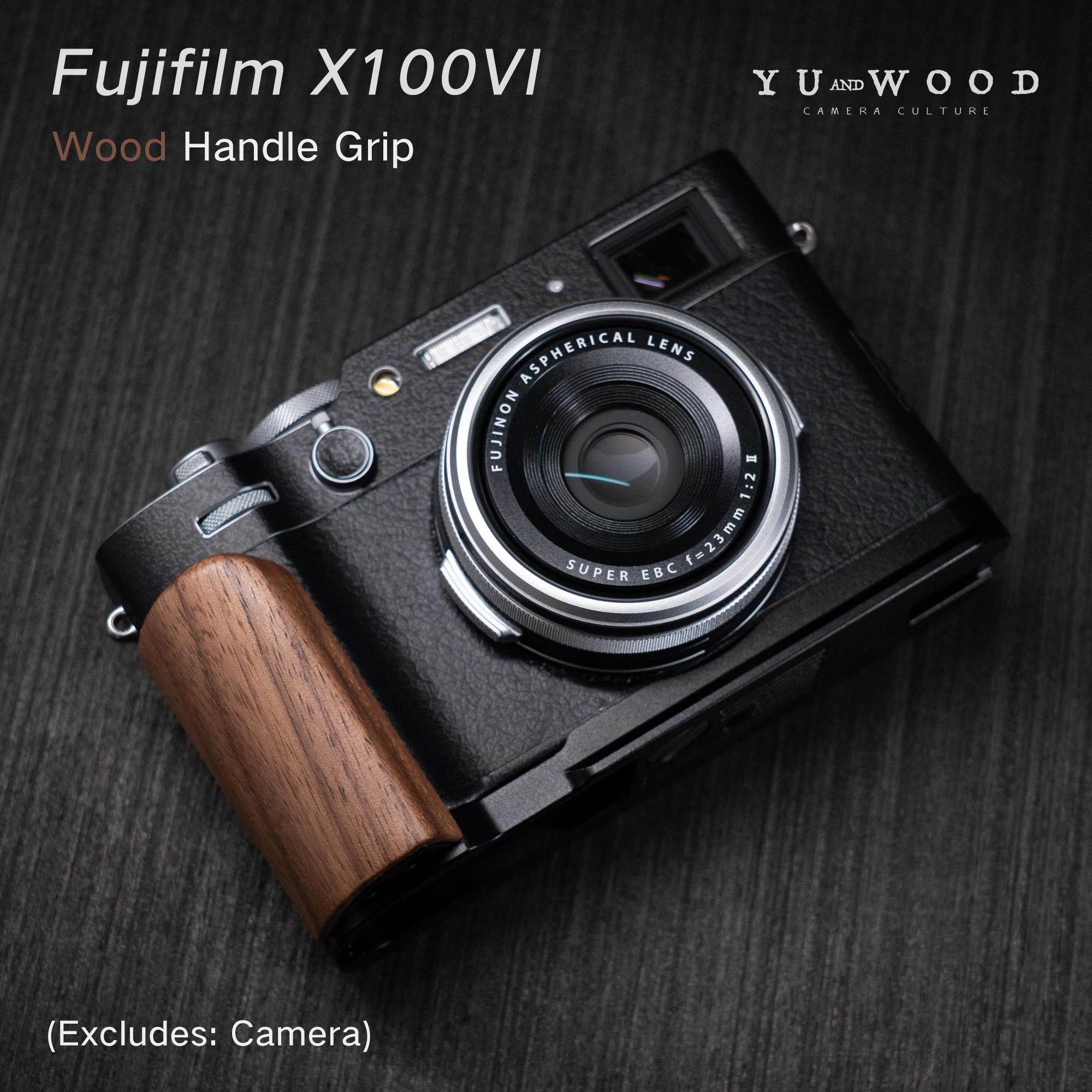 木製ハンドグリップ L ホルダー富士フイルム X100VI カメラ用クイックリリース L プレートブラケットホルダー超軽量合金ベース