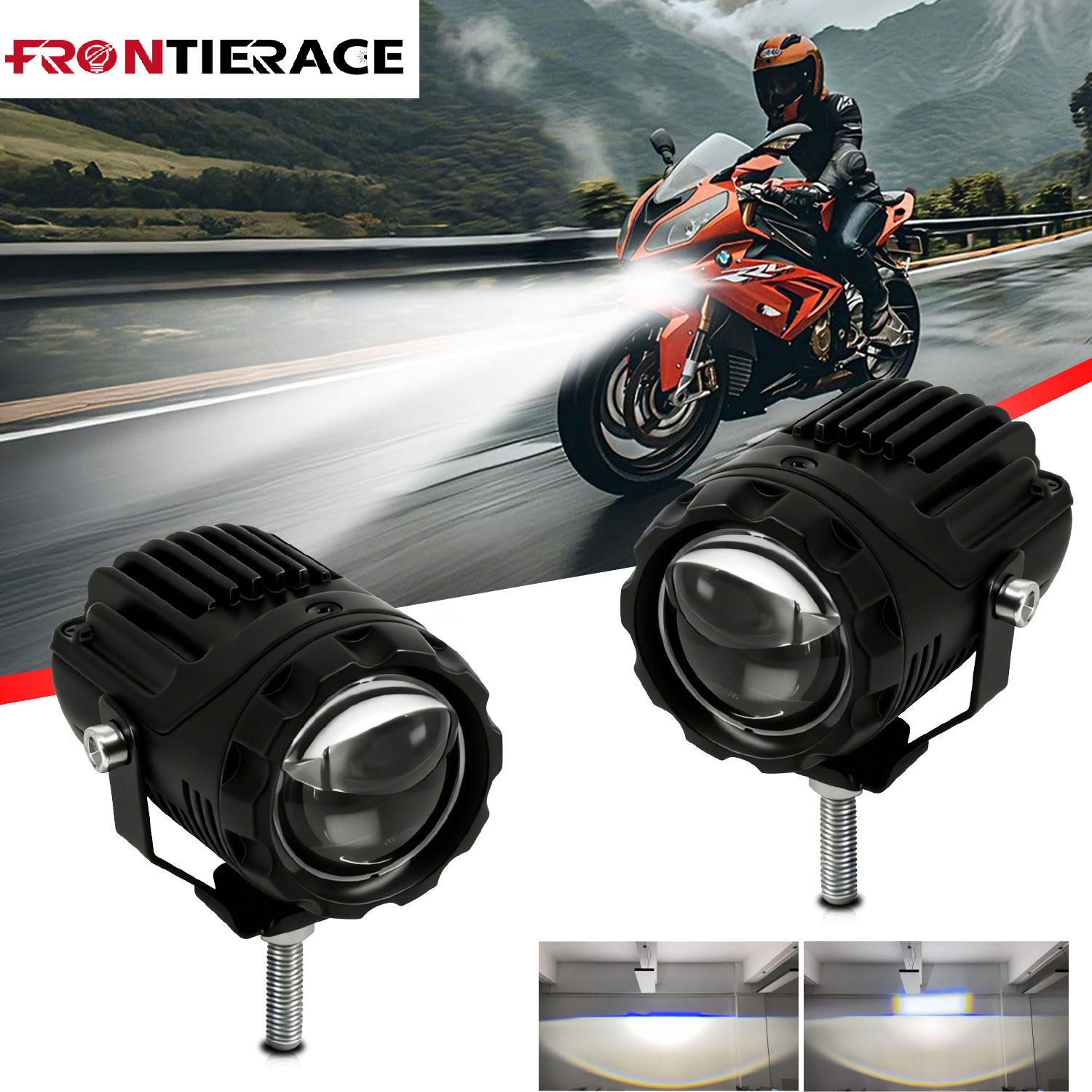 オートバイ運転フォグランプハイパワープロジェクターハイビーム自転車 Led スポットライト 6000 K ATV トラックダートバイク SUV UTV