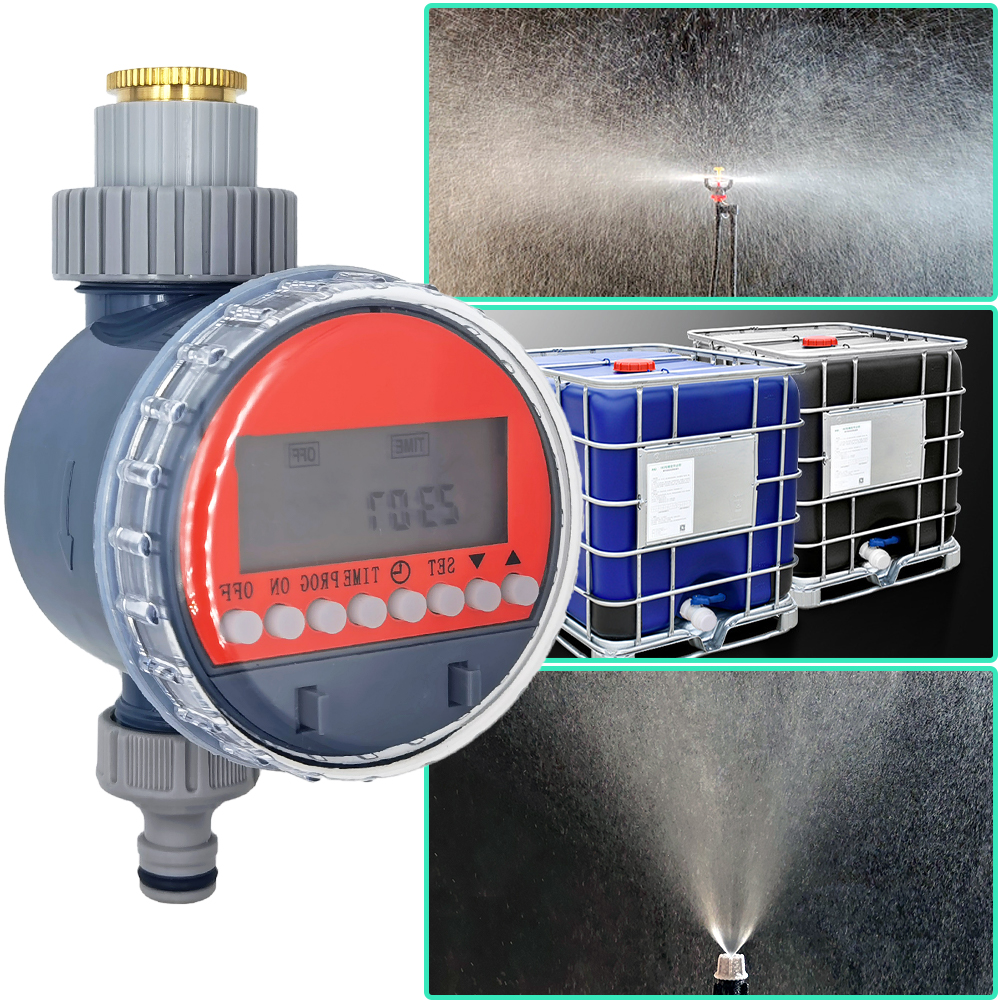 WUJIE ボールバルブ灌漑タイマー自動 LCD 散水電子水タンクコントローラ家庭菜園温室用灌漑器