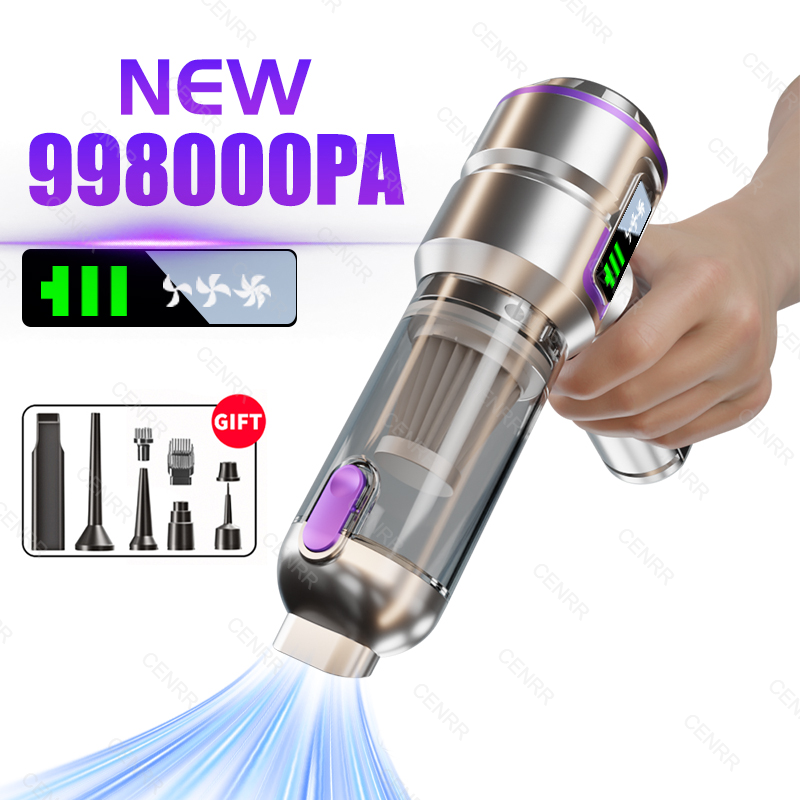 ミニ車の掃除機 998000PA コードレス強力な家庭用ハンドヘルド送風機車のクリーナーポータブル車の掃除機