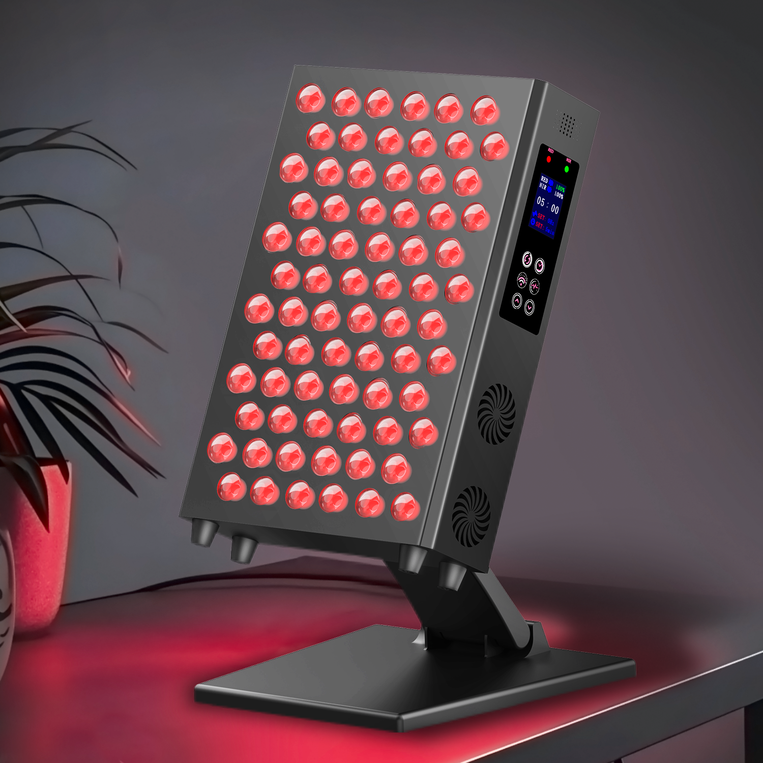 新しい赤いデスクトップ LED 美容ランプ赤外線治療家庭用美容機器 LED 治療パネル