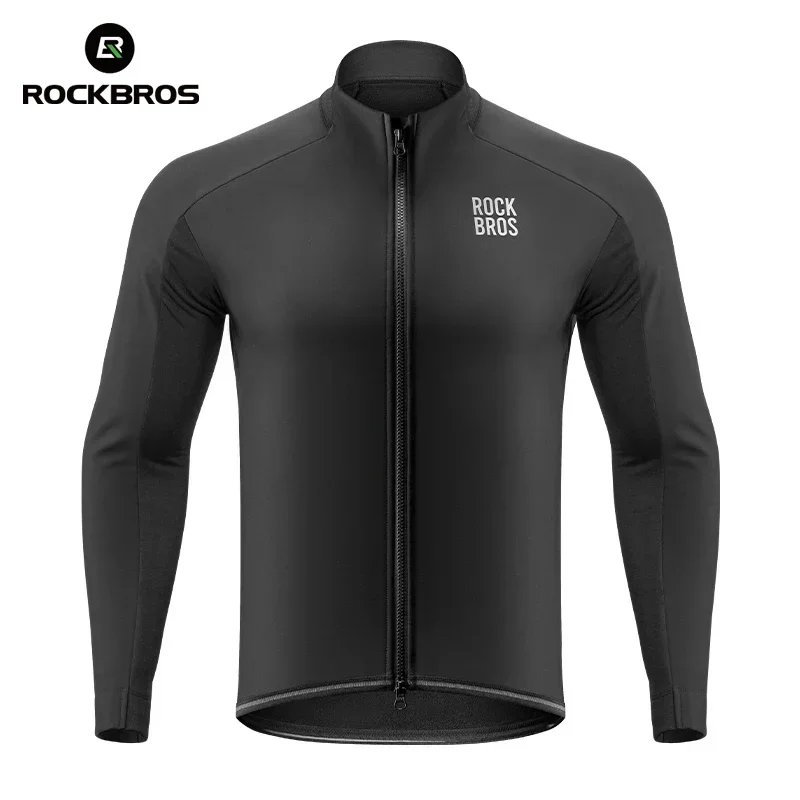 ROCKBROS 暖かいサイクリングジャケットメンズコートプロフェッショナルサーマルフリースサイクリング服 3 シーズン防風アウトドアスポーツジャケット