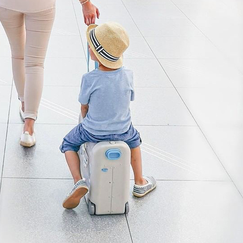 子供用荷物横になることができ、座ることができ、乗れる多目的子供用キャビンスーツケース ABS 多機能ベビー旅行者のベッド