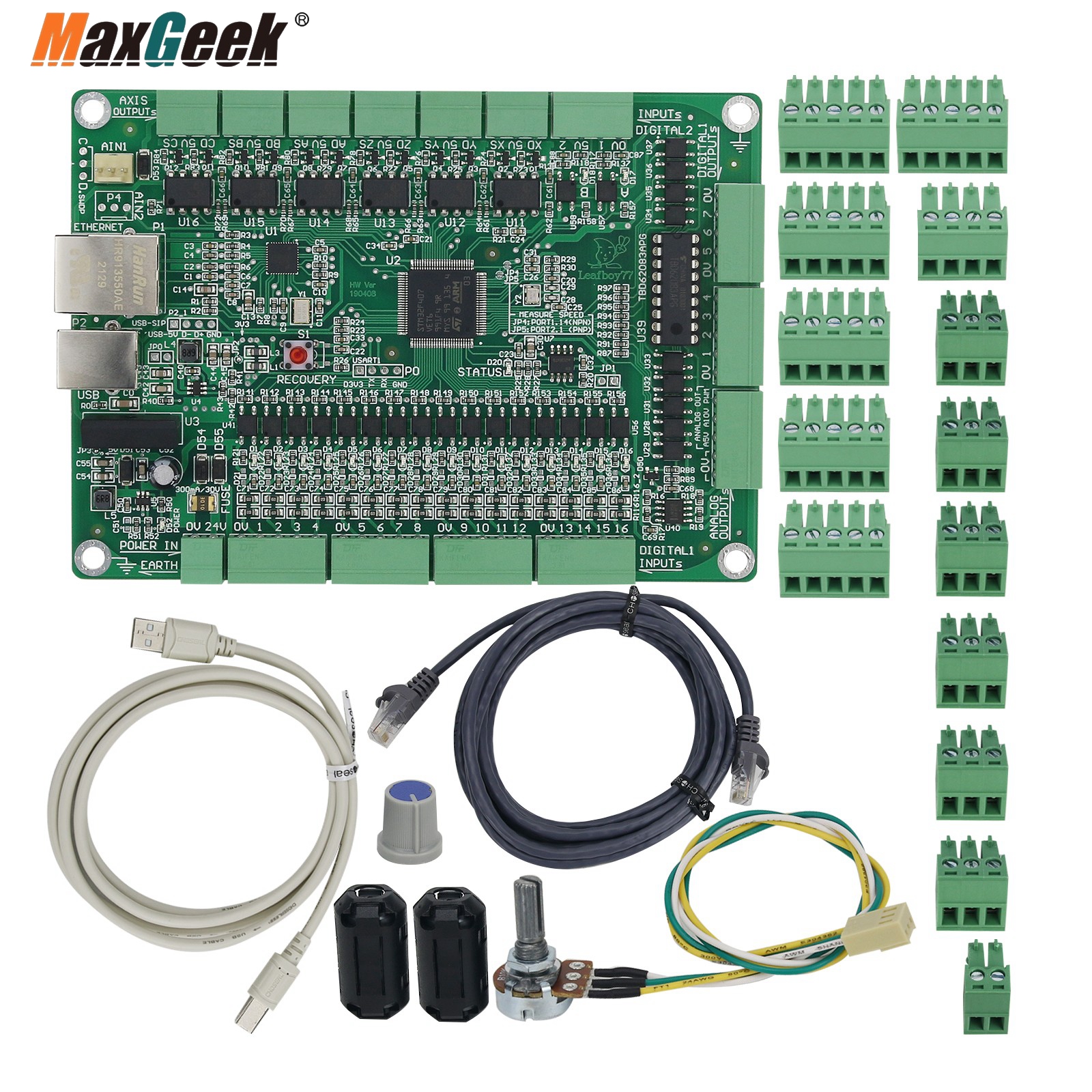 Maxgeek 6 軸 Mach3 コントローラボード CNC モーションコントローラサポート USB イーサネット CNC 彫刻機用