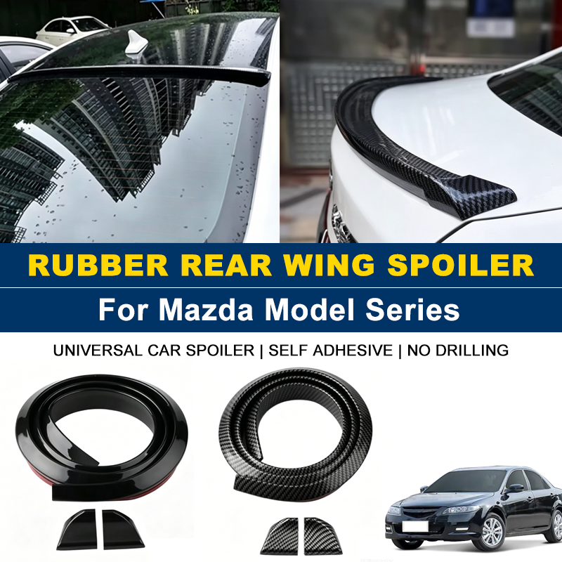 For Mazda 3 6 CX3 CX5 CX7 CX9 CX30 CX50 BT50 Atenza 1.5M Self-Adhesive Rear Spoiler Wing No Drill Trunk Lip Exterior Parts