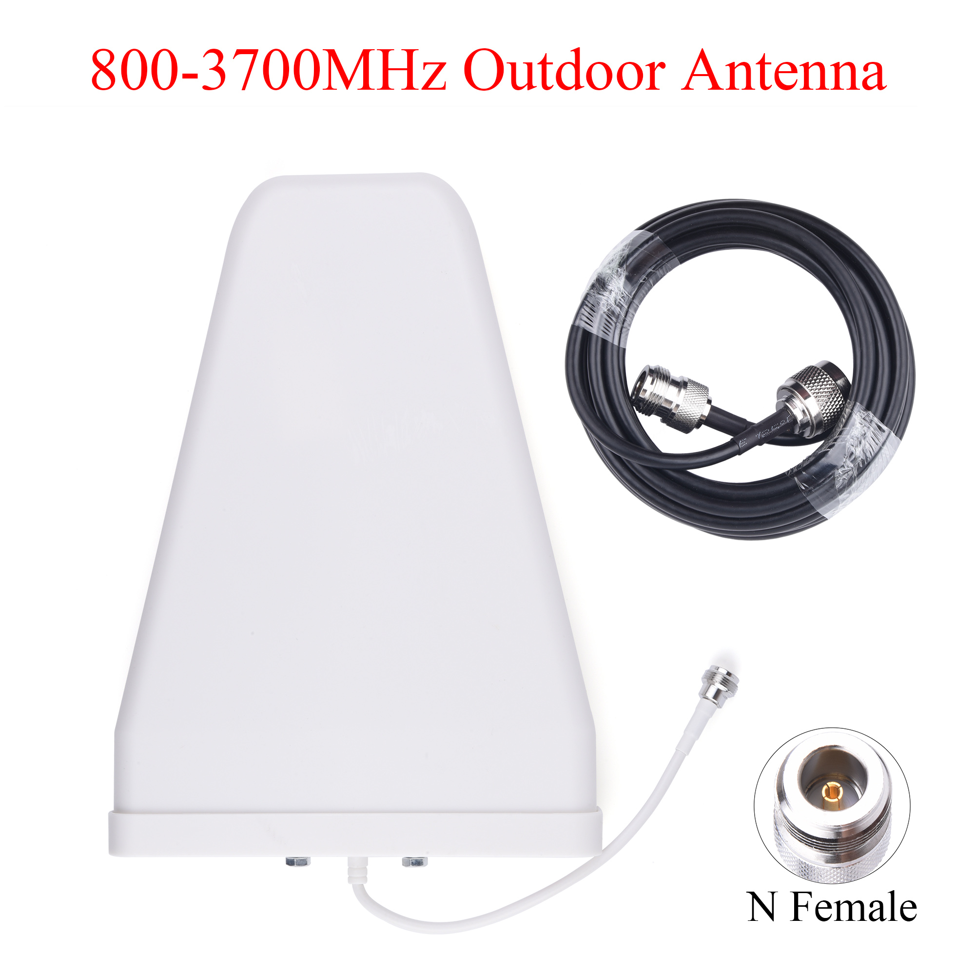 3G 4G 5G 8dBi アンテナ 800-3700MHz 屋外アンテナリピータ用 N メスコネクタ