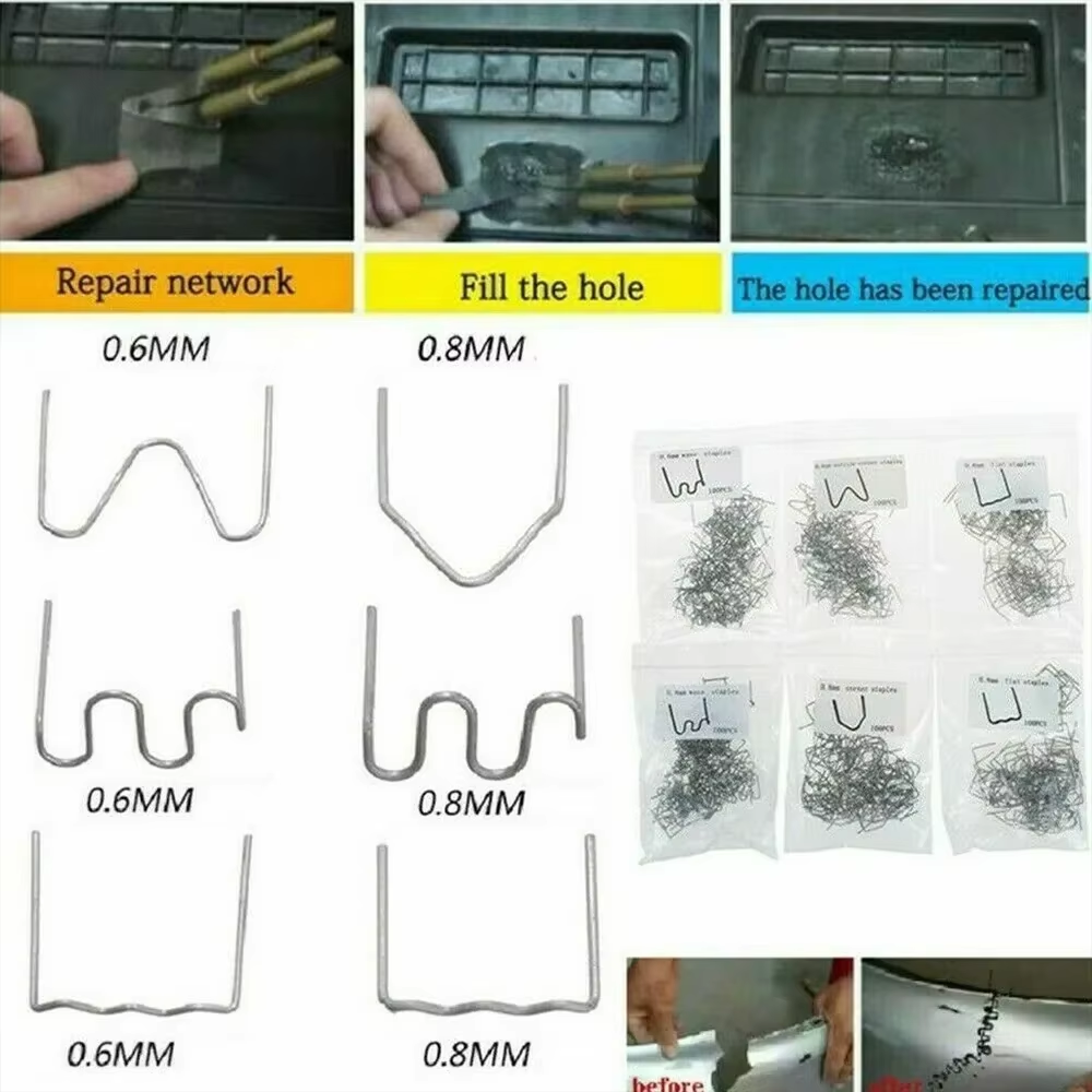 500/600 個ホッチキスステープル車のバンパー修理溶接機プラスチック溶接機自動車修理釘機溶接ワイヤーキット