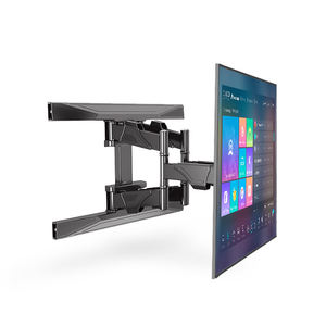 このテレビ壁掛け金具は、40インチから75インチまでのフルモーション大型テレビに適しており、スムーズな回転、傾斜、伸縮機能を備え、取り付け金具も付属しています。