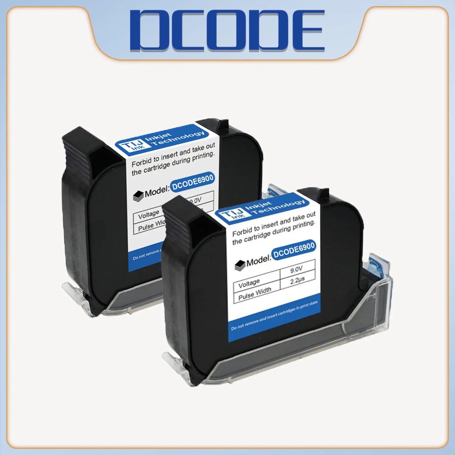 DCODE 6900 12.7 ミリメートル経済高品質 TIJ オンラインハンドヘルドインクジェットプリンタカートリッジ速乾性防水溶剤黒インク