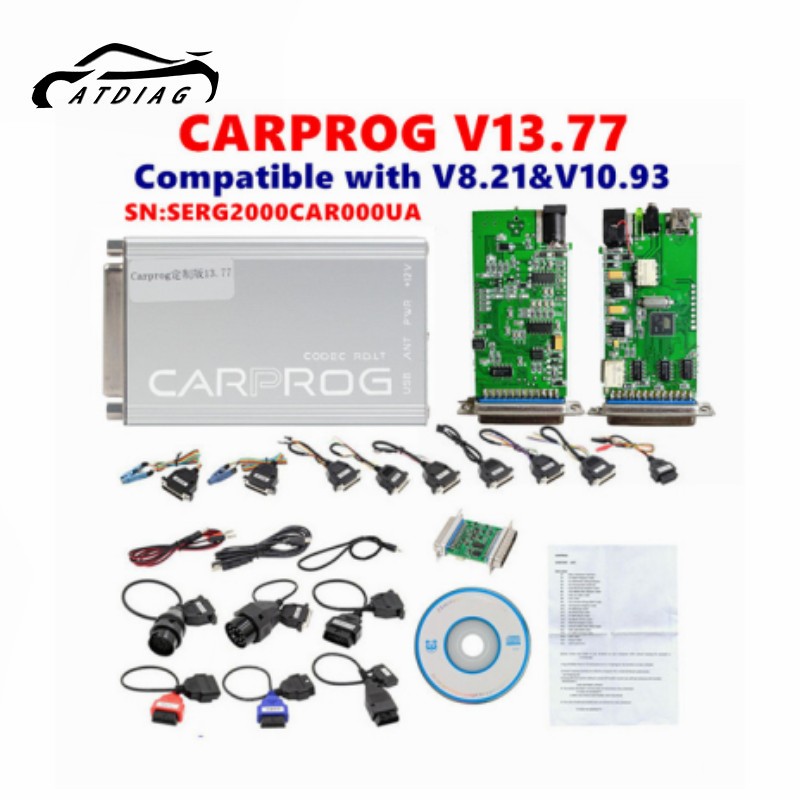 2025 Online Carprog 13.77 Full Adapters with keygen Car Prog 8.21/V10.93 Iprog Pro V86 For Radio/IMMO ECU Repair Tool