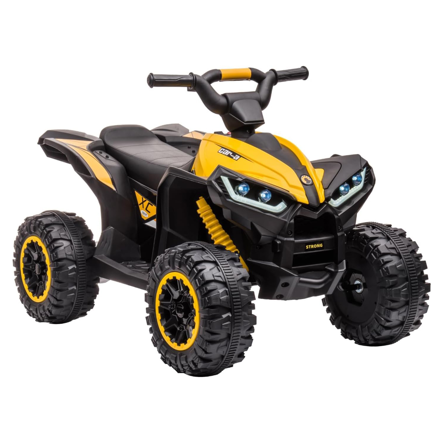 12V キッズライドオン ATV、幼児用四輪電気自動車、LEDライト付き男の子女の子用電池式おもちゃの車、音楽付き