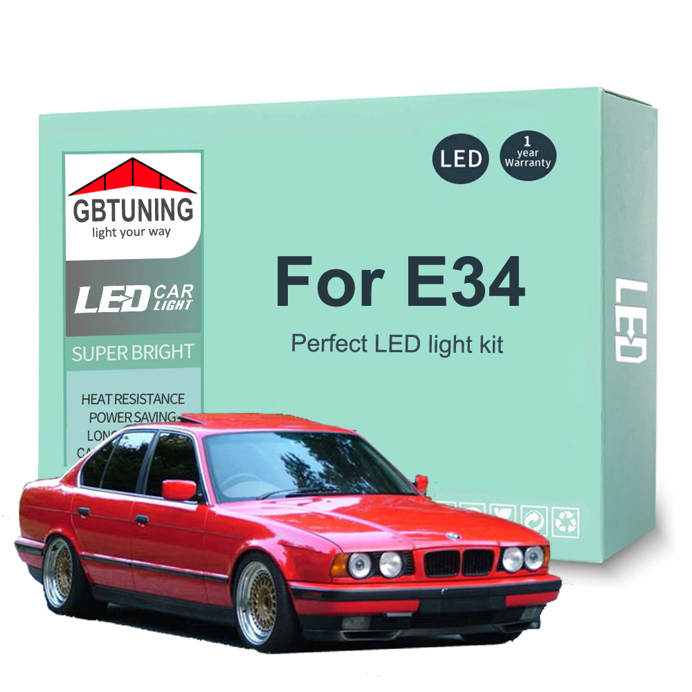 19 個 LED インテリア電球 BMW 5 シリーズ E34 1988-1994 1995 1996 Canbus ドームナンバープレート屋内ランプカーアクセサリー