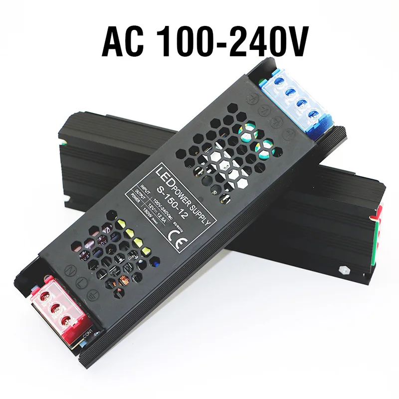 定電圧電源 48 ワット 60 ワット 100 ワット 150 ワット 200 ワット 300 ワット 400 ワット薄型ドライバ LED ストリップ DC 12 V / 24 V 照明変圧器