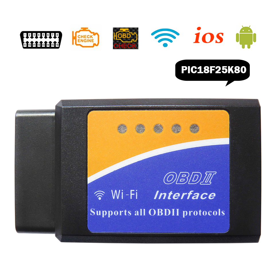 ELM-327 OBD2 スキャナー ELM327 WiFi V1.5 車診断ツール ELM 327 V 1.5 Wi-fi Obd 2 自動コードリーダー - iOS/Android 用スキャナー