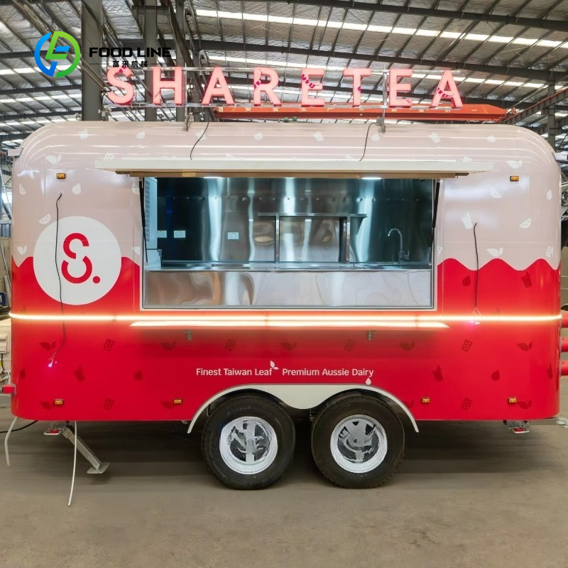 カスタマイズされたコーヒーアイスクリームバーガーピザバーベキュージュースビールバーモバイルケータリング食品トレーラーファーストフードトラックキッチン付き