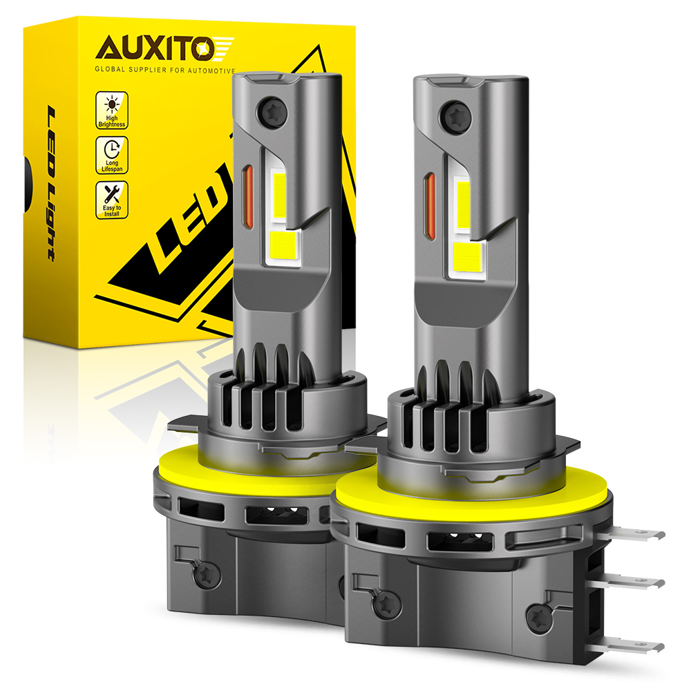 AUXITO 2個 ターボ H15 Canバス LED電球 フォルクスワーゲン ゴルフ 7 ハイビーム ヘッドライト DRL デイタイムランニングライト ホワイト 6500K 30000LM