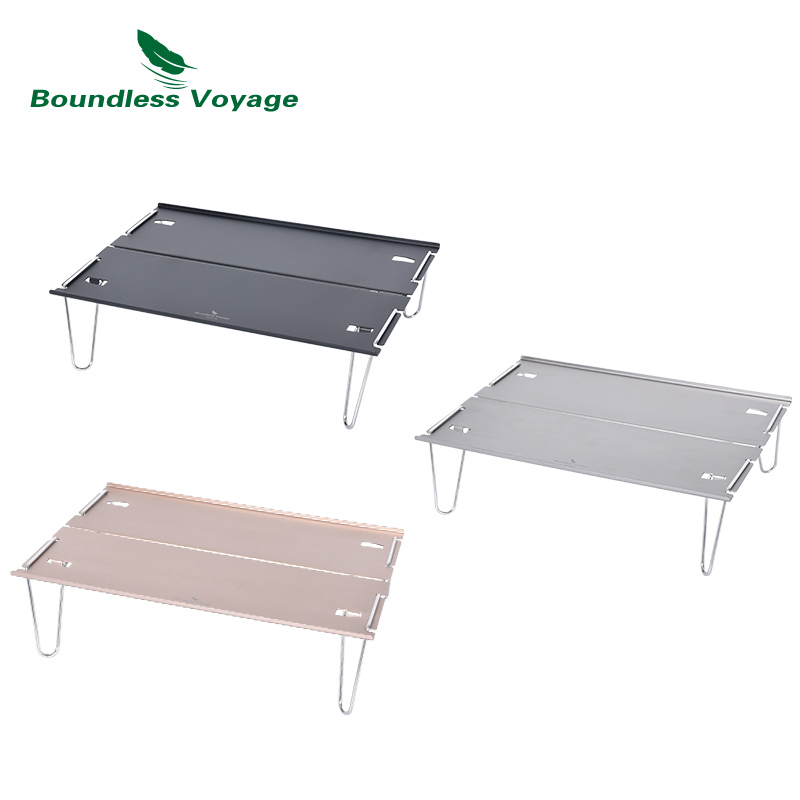 Boundless Voyage キャンプテーブル 軽量ハードトップ折りたたみテーブル アルミ合金 ミニテーブル キャリーバッグ付き BVT01
