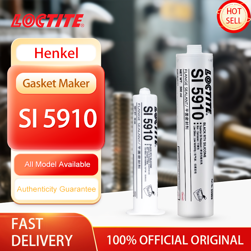 100% オリジナル Loctite SI 5910 RTV フランジシーラント黒シリコーンゴムシーラント接着剤液体ガスケットシーラント
