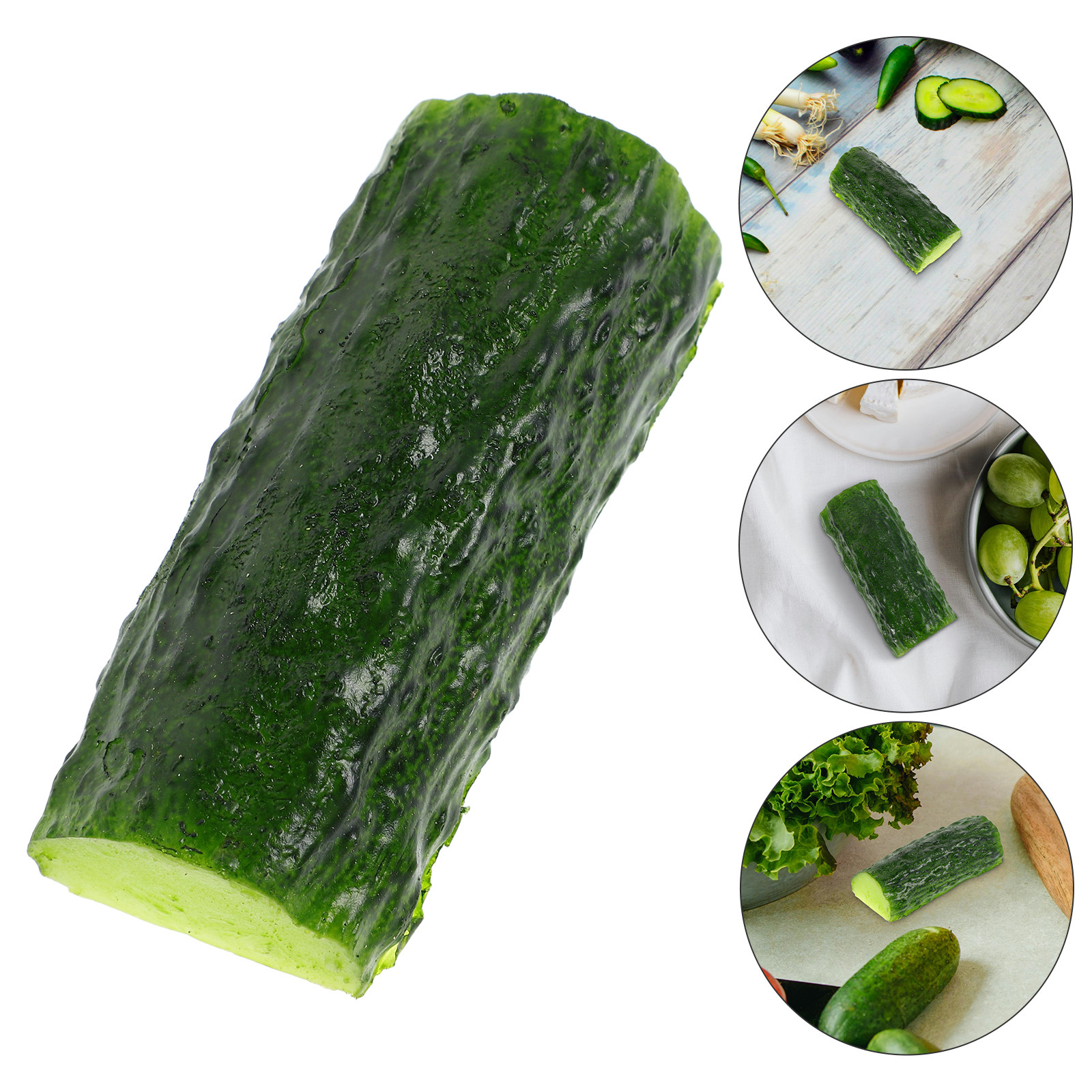 人工キュウリリアルなフェイク野菜リアルなグリーン装飾キッチンキャビネット食品ディスプレイレストラン小道具用