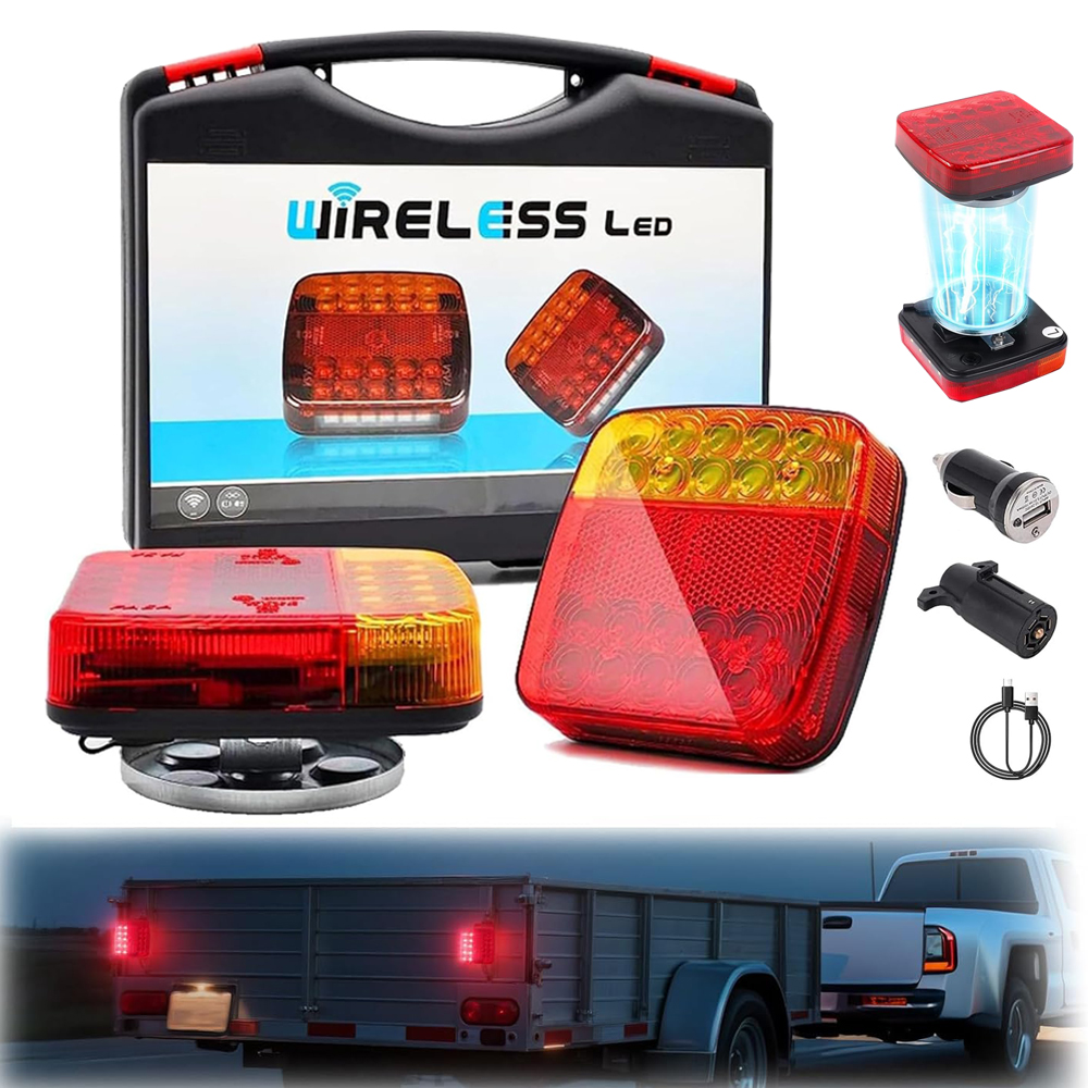 磁気ワイヤレス LED トレーラーリアテールライト信号警告ブレーキランプトラックテールライトキャラバン RV キャンピングカートラック