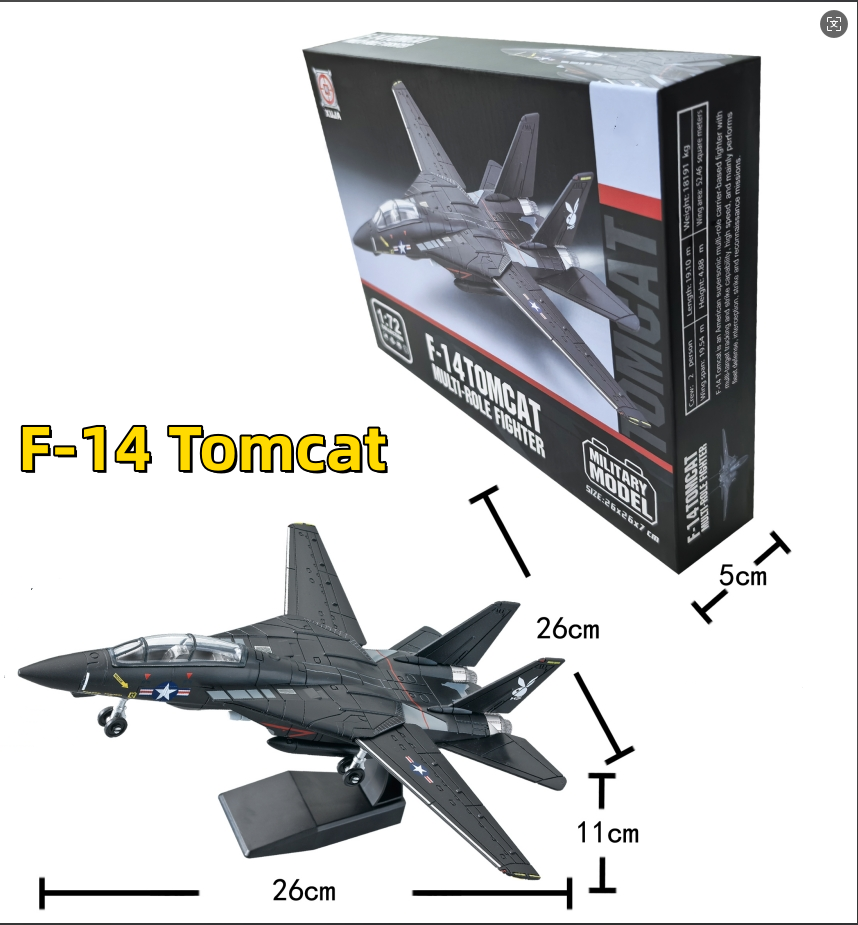 1/72 ミリタリーシリーズ F14 トムキャット戦闘機プラスチック組み立てる模型飛行機サポート攻撃航空機おもちゃ子供男の子の誕生日プレゼント
