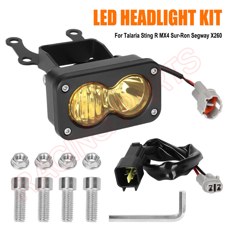 20 ワット LED ヘッドライトスポットフラッドコンボキット 6000-6500K SurRon ライト蜂セグウェイタラリアスティング MX4 MX3 プラグアンドプレイ防水