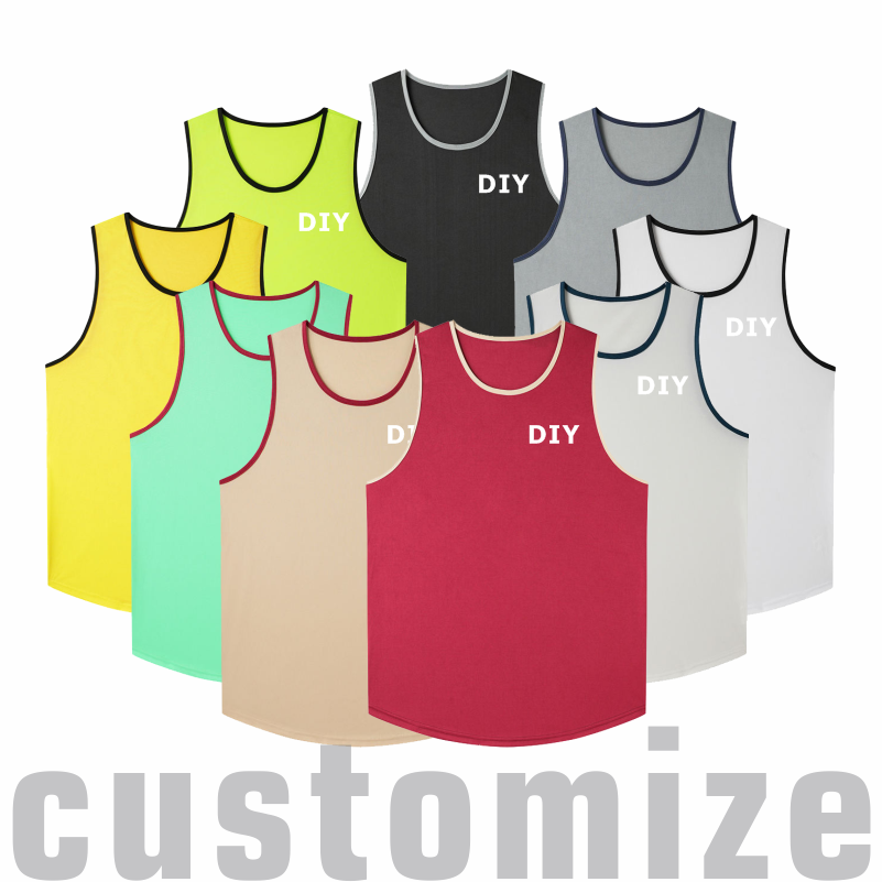 カスタマイズされた印刷 DIY 男性メッシュルーズベスト軽量スポーツ夏の摩耗ノースリーブ Tシャツタンクトップカジュアルファッションアウター