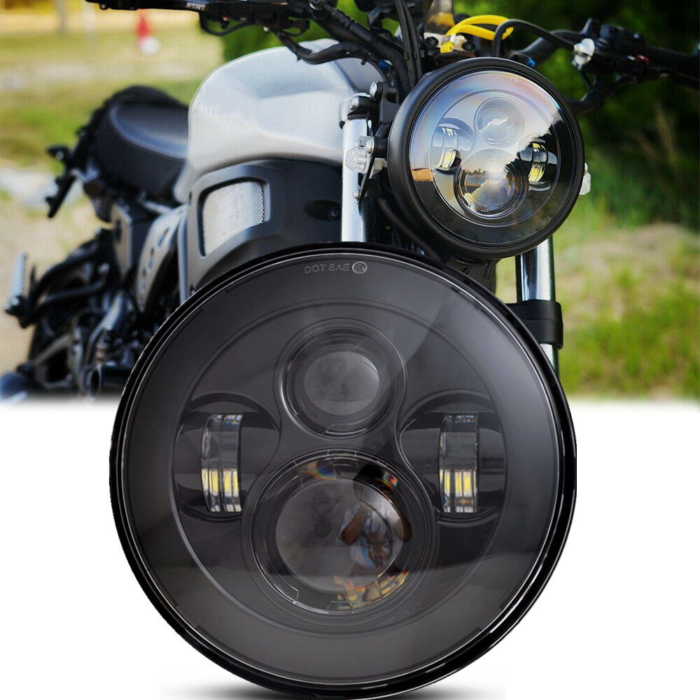 オートバイ 7 インチ Led ヘッドライト黒 93-08 ドゥカティモンスター 1000 600 カワサキバルカン VN 500 750 800 900 1600 1700 1500