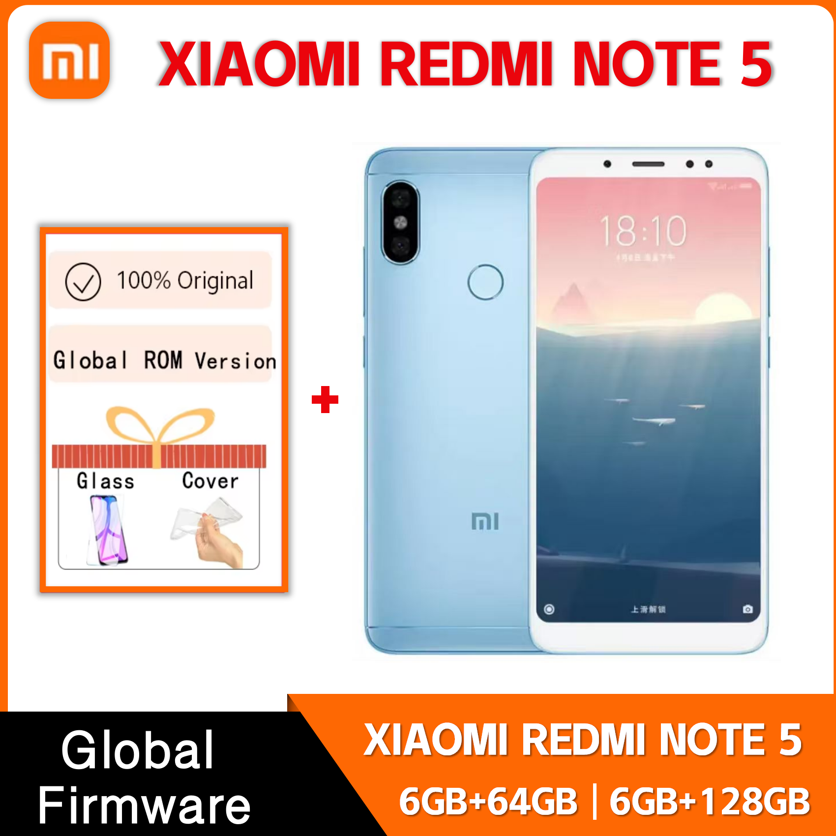 オリジナル Xiaomi Redmi 注 5 4 グラム携帯電話 6 ギガバイト 128 ギガバイトデュアル SIM 5.99 ''携帯電話 12MP 5MP 13MP Snapdragon 636 オクタコア