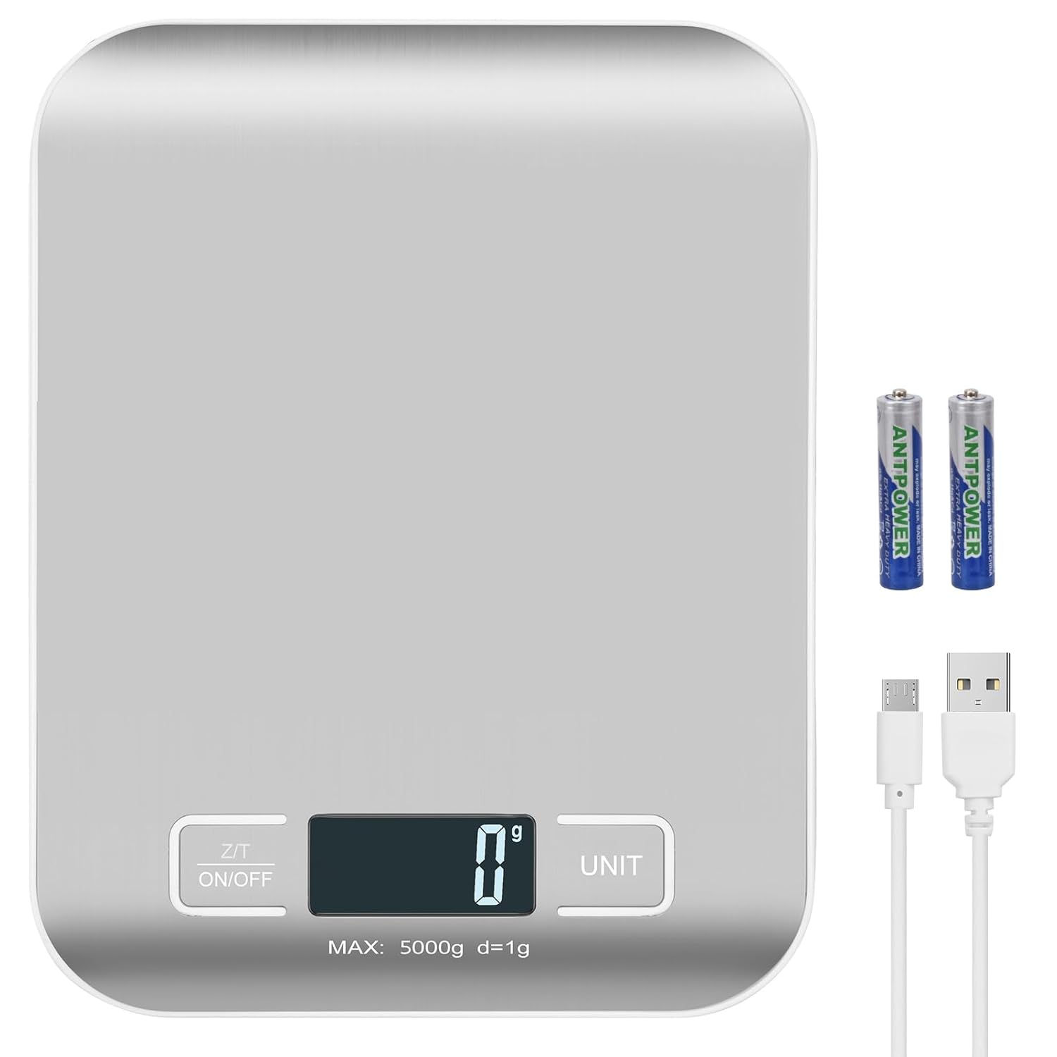 10/5 キロキッチンデジタルスケール USB/バッテリー充電電子スマートバランス液晶ミニ精密体重計食品調理用
