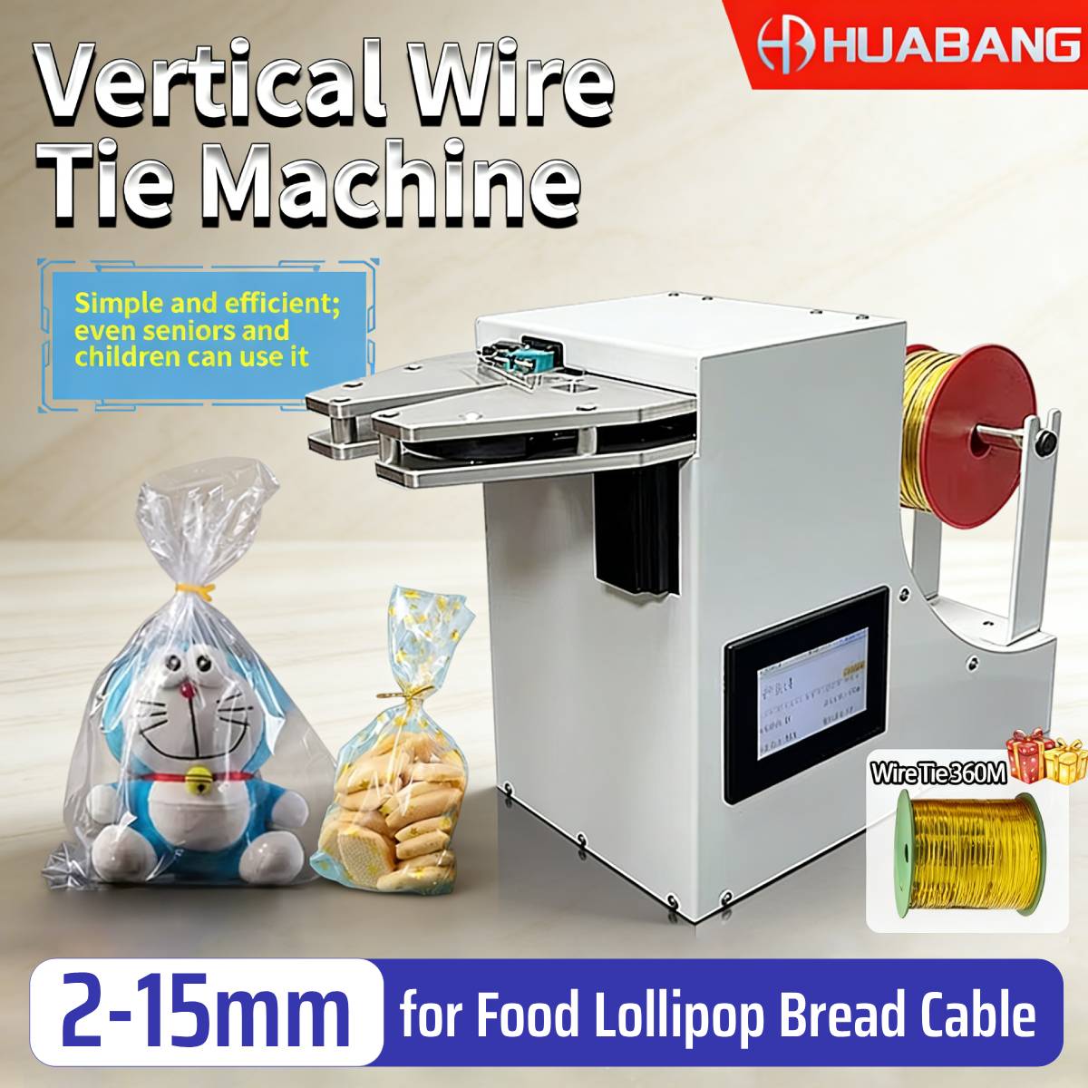 2 ミリメートル-60 ミリメートル自動ツイストタイマシンワイヤー結束機シーリングマシンバインディング食品ロリポップパンケーブルツイストタイマシン