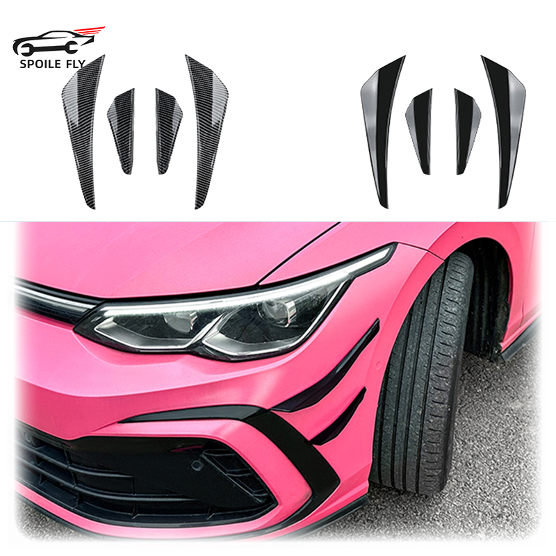 4X 2020 までフォルクスワーゲン VW ゴルフ 8 MK8 GTI R GTD GTE フロントバンパーリップサイドスポイラートリムインテークフレームスプリッターボディキット