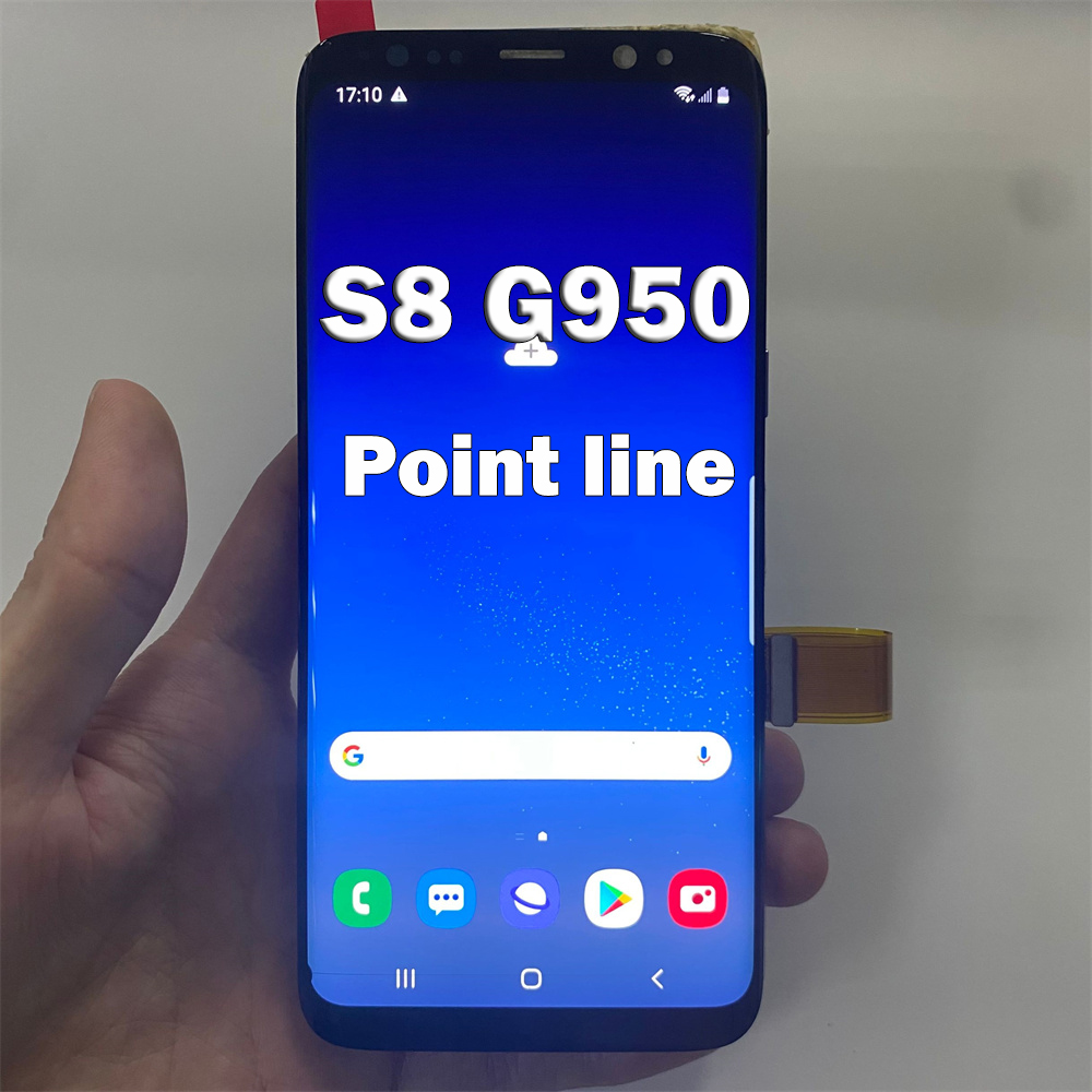 欠陥バーンポイントラインサムスン S8 G950 G950F タッチスクリーンデジタイザ Lcd ディスプレイサムスン S8 液晶