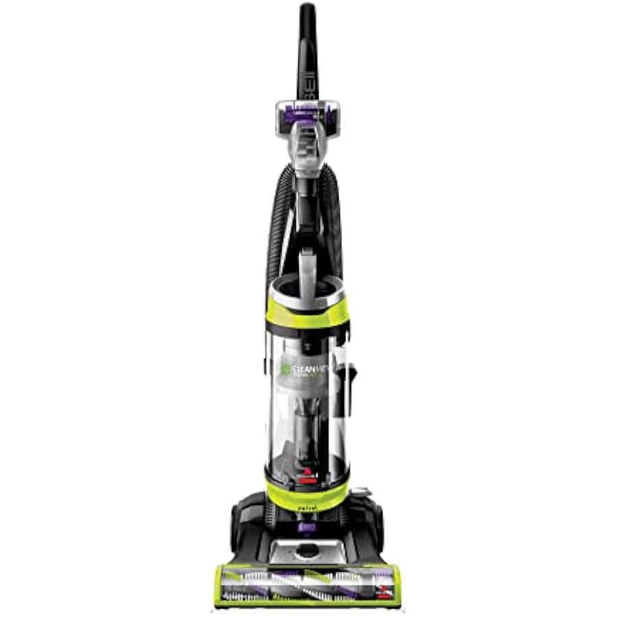 Bissell CleanView 回転ペット直立掃除機、操作性を高める回転ステアリング、ペットの毛用トリプルアクションブラシロール、Lサイズ C