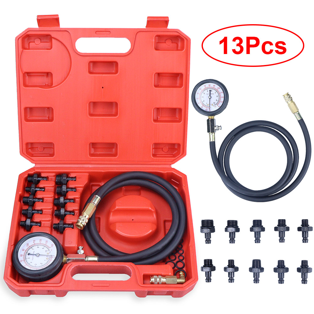 油圧テスターキット 0-140psi エンジン診断テストホースアダプターとキャリーケース用のプロフェッショナル油圧ゲージツール