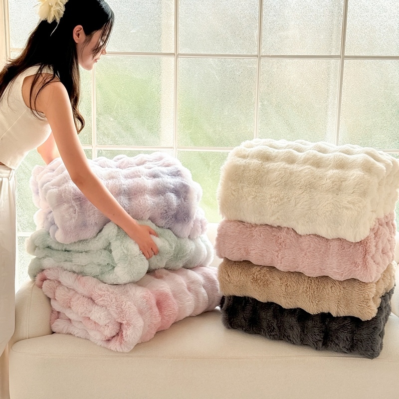 豪華でふわふわの人工毛布 1 枚、厚くて暖かい毛布、快適でふわふわの冬用毛布