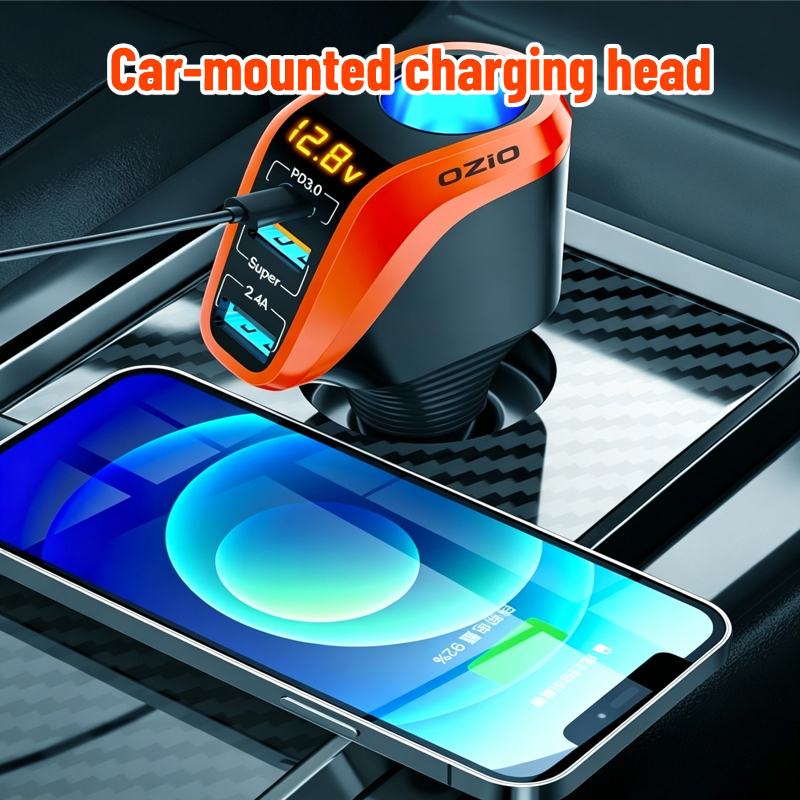 188 ワット車の充電器 QC3.0 PD 急速充電 3 ポート USB アダプタ 12V 24V シガーライターソケット iPhone Samsung 用急速充電