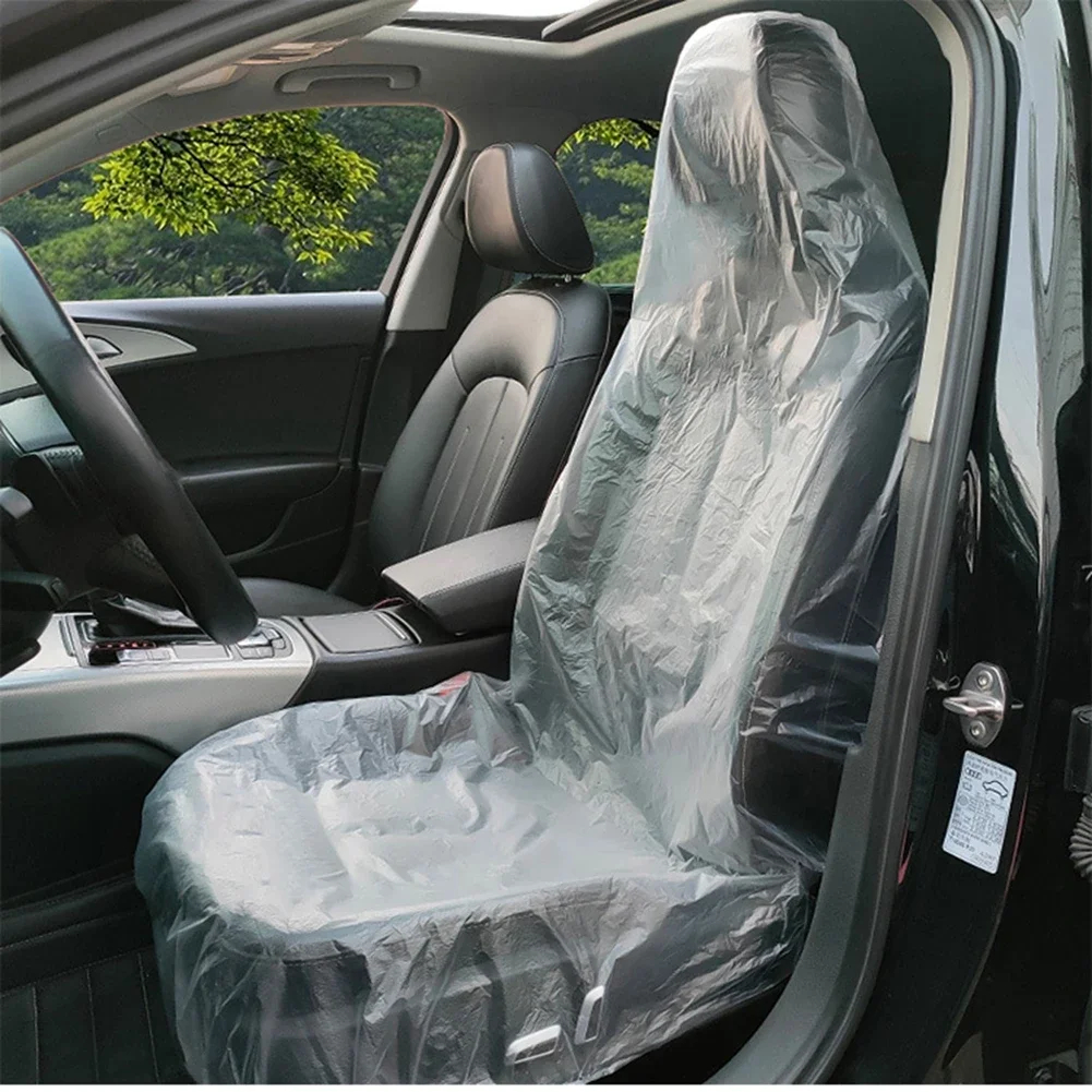 100 個使い捨てカーシートカバー保護防汚防水防塵プロテクターユニバーサル自動車内装用品